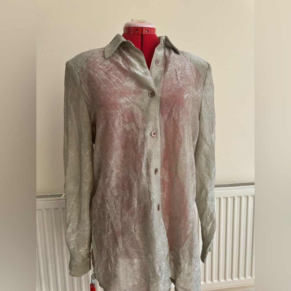 Vintage Silver Button Up